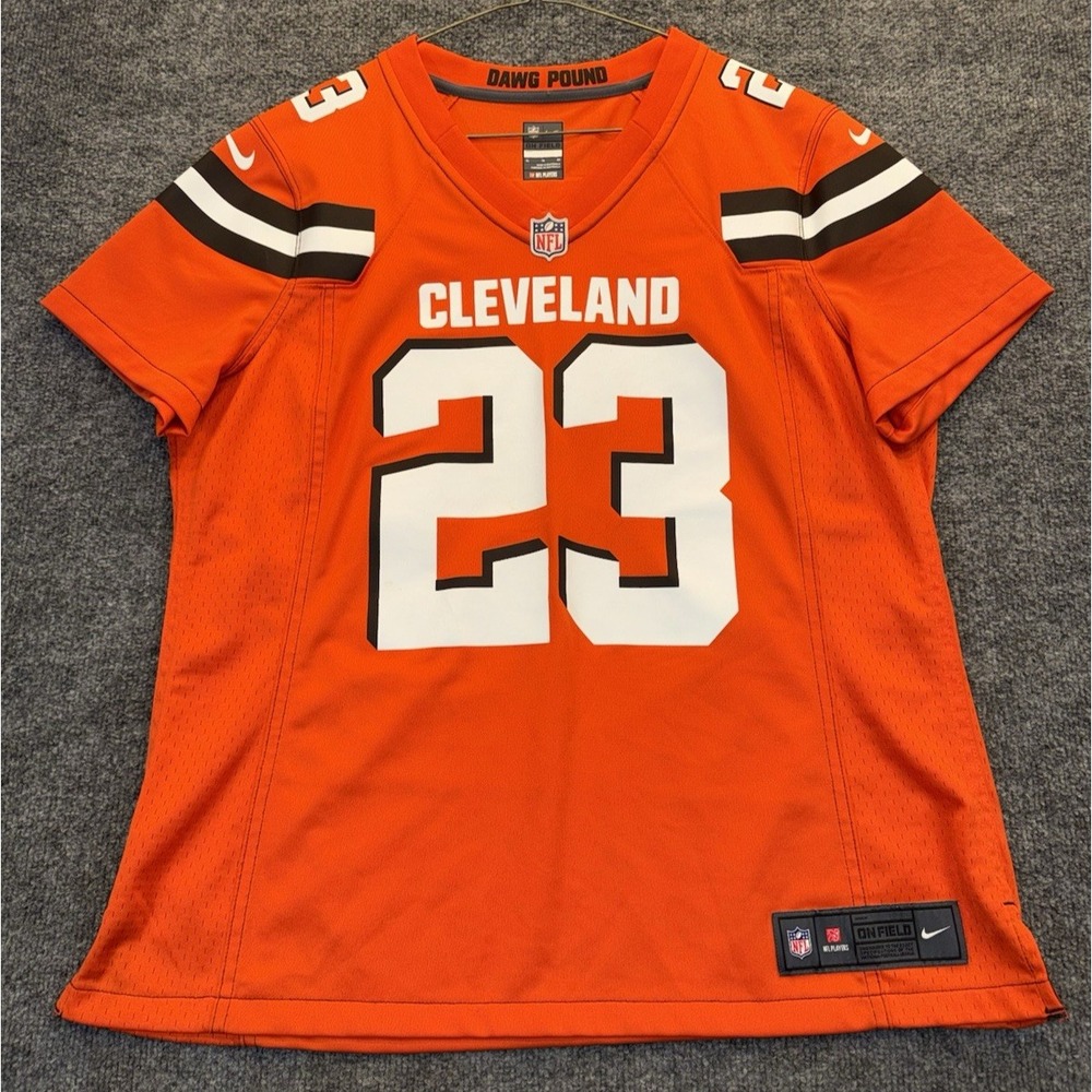Nike Cleveland Browns Joe Haden #23 Jersey Women's XL Orange NFL On Field